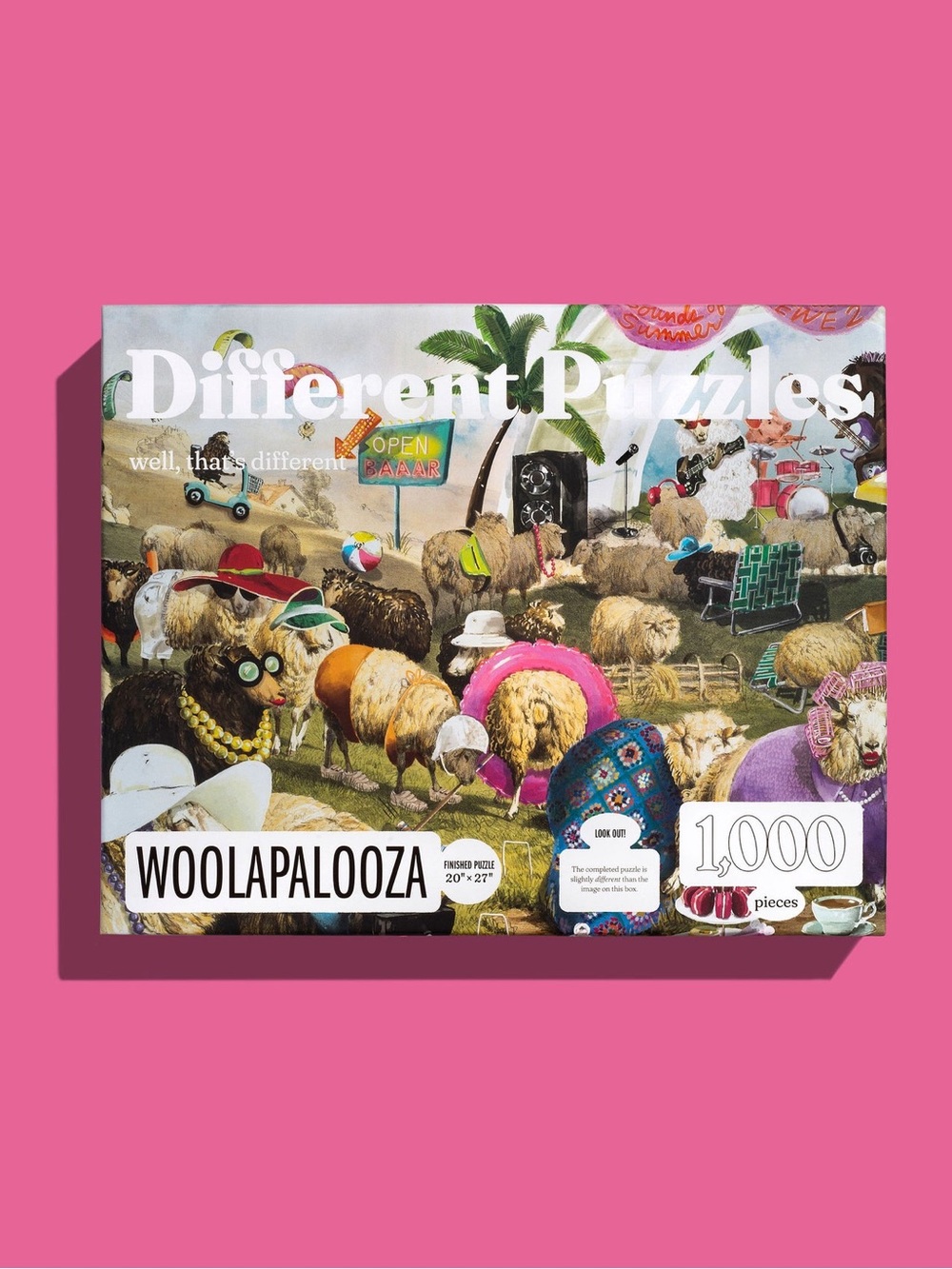 Woolapalooza 1000 Piece Puzzle by Different Puzzles 20 x 27 in made in USA New